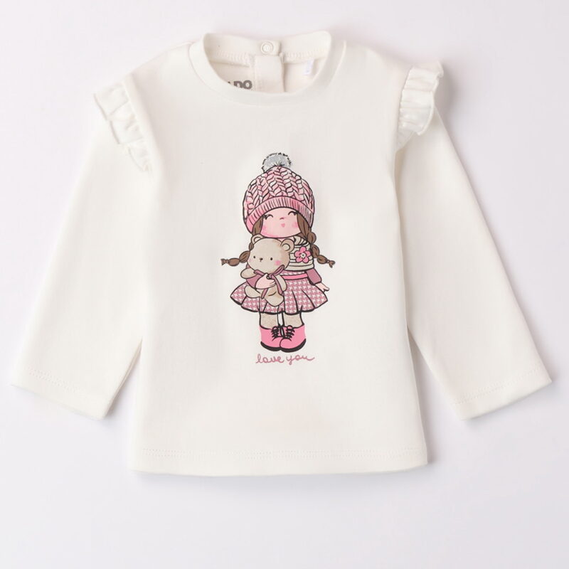 iDO – T-shirt baby femmina in caldo cotone
