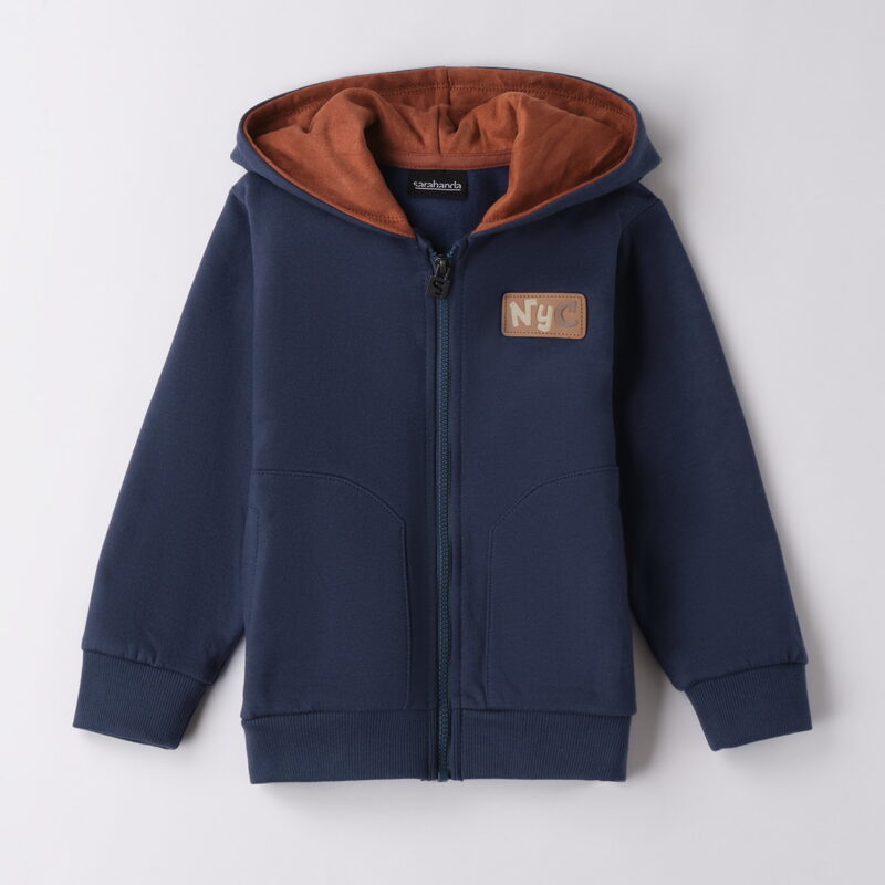 Sarabanda – Felpa bimbo con zip e cappuccio