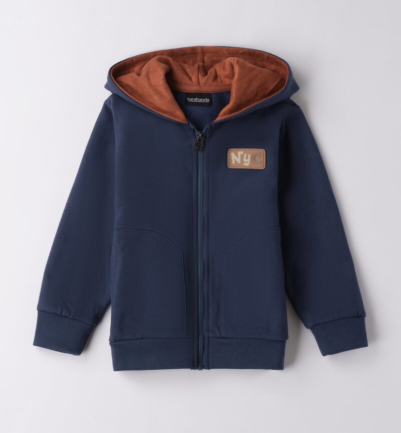 Sarabanda – Felpa bimbo con zip e cappuccio